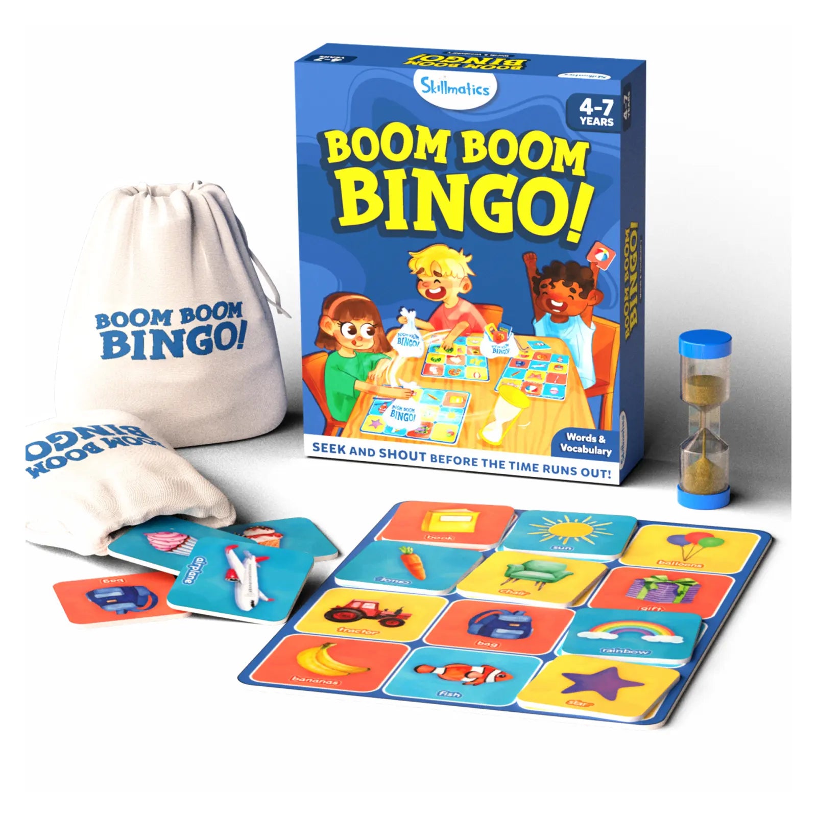 Boom Boom Bingo! Board Game: Words & Vocabulary (ages 4-7)