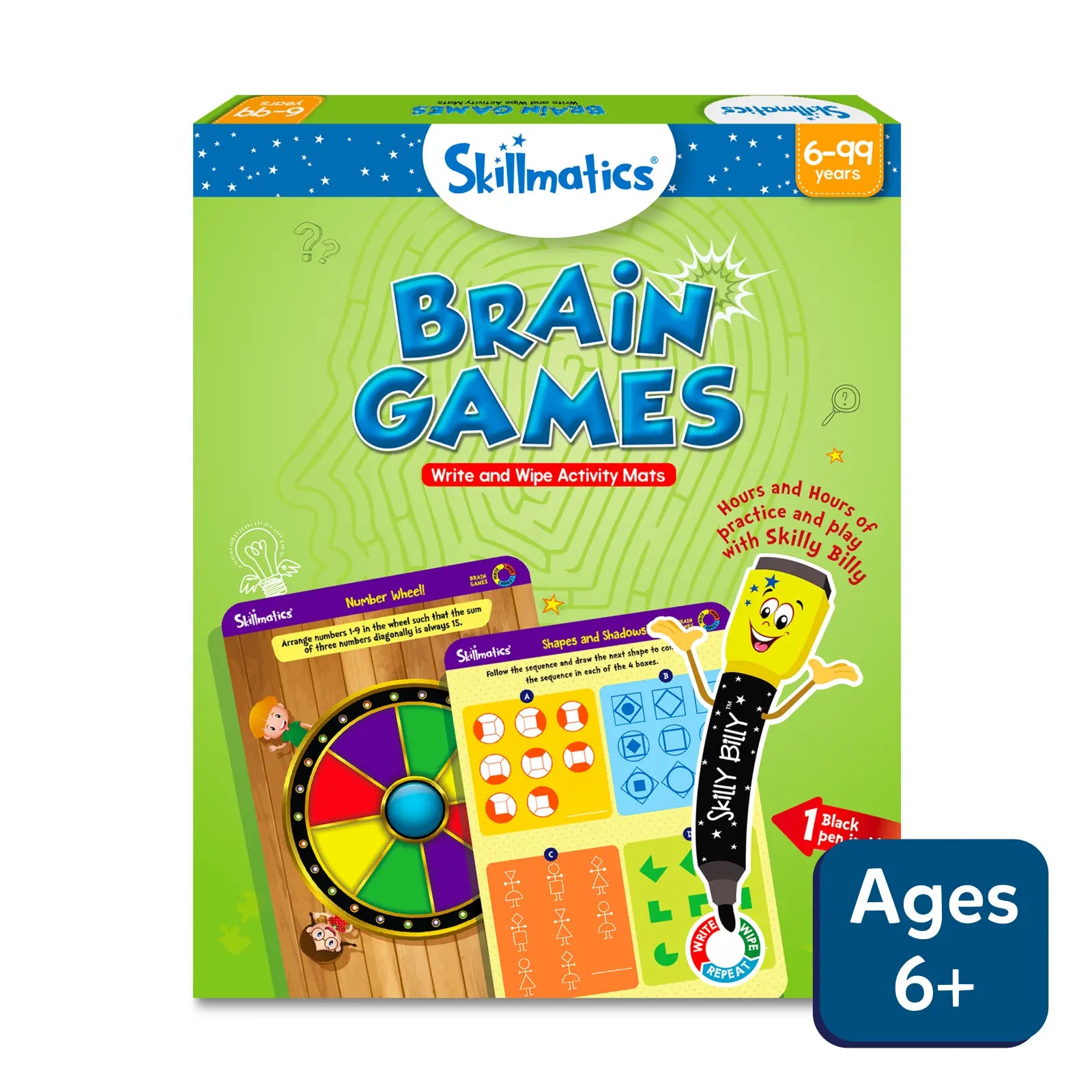 Brain Games | Reusable Activity Mats (ages 6+)