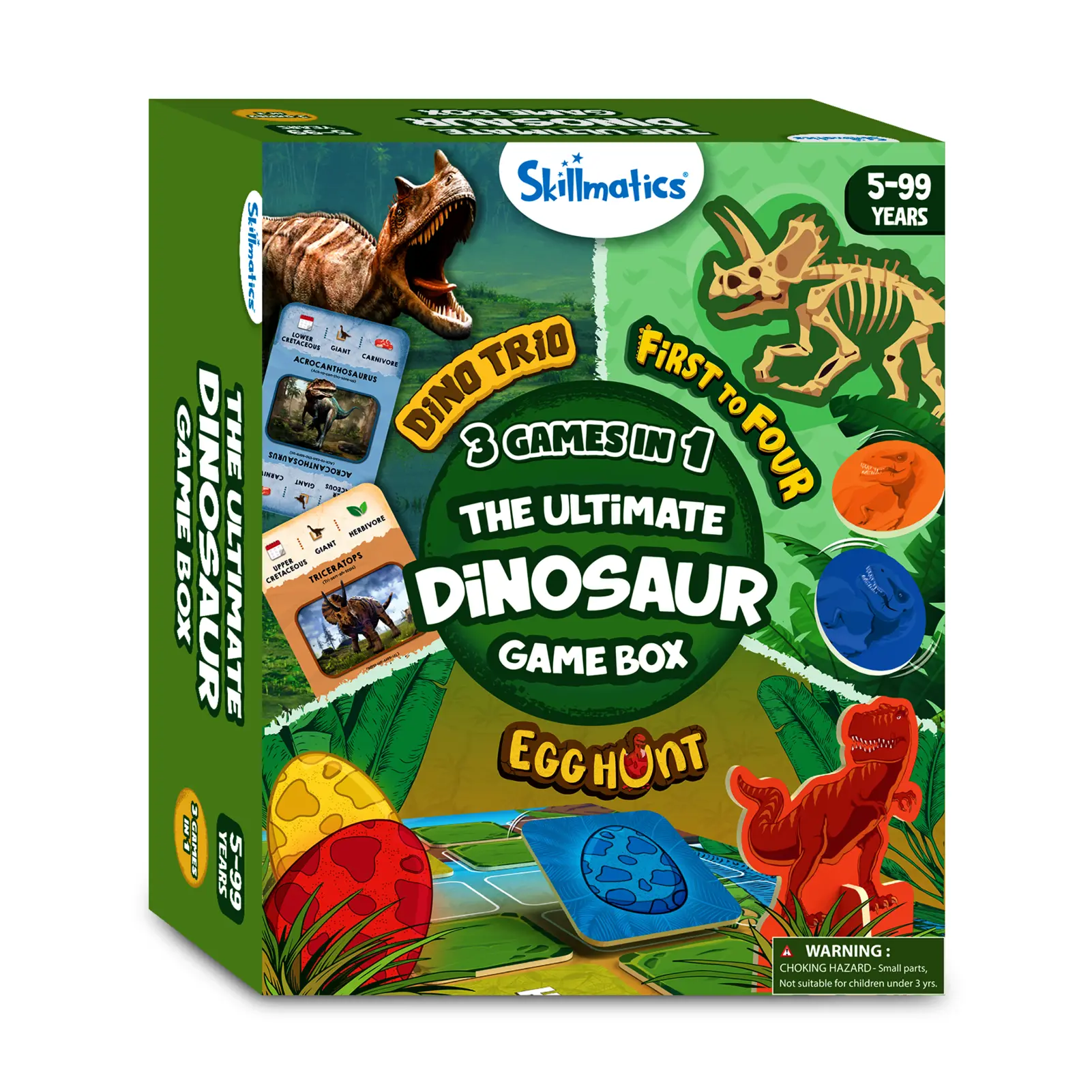 Ultimate Dinosaur Game Box | 3 Family Friendly Games in 1 (ages 5+)