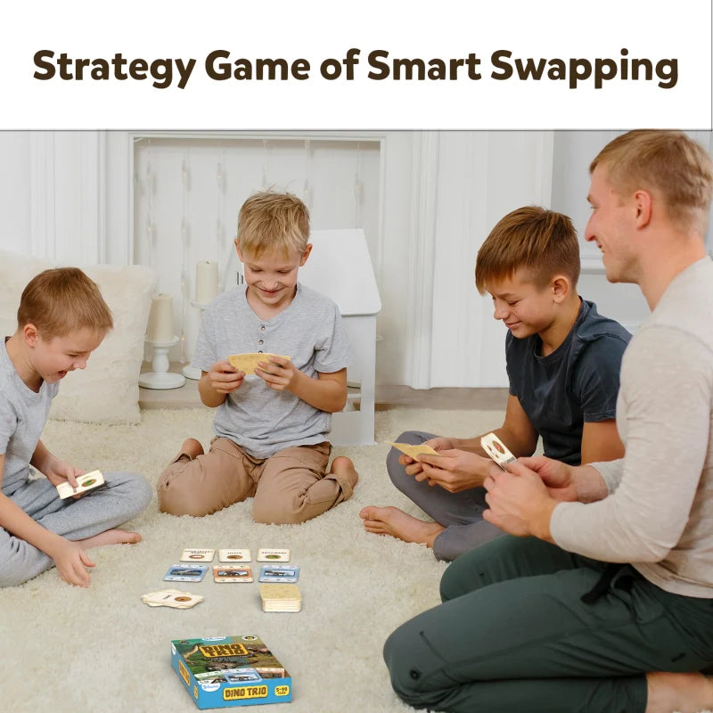 Dino Trio | Dinosaur Themed Strategy Game of Smart Swapping (ages 5+)