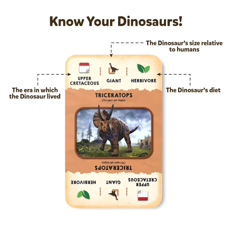 Dino Trio | Dinosaur Themed Strategy Game of Smart Swapping (ages 5+)