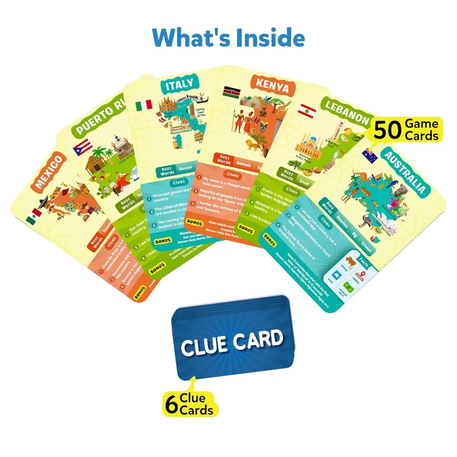 Guess in 10: Countries Of The World | Trivia card game (ages 8+)