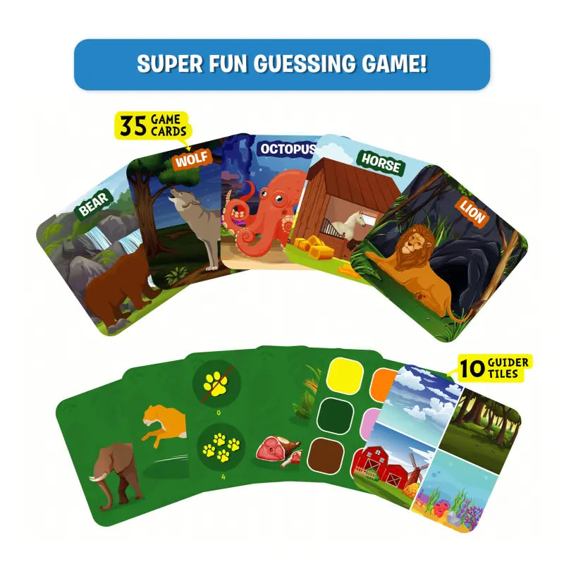 Guess in 10 Junior: Animal Kingdom | Trivia card game (ages 3-6)