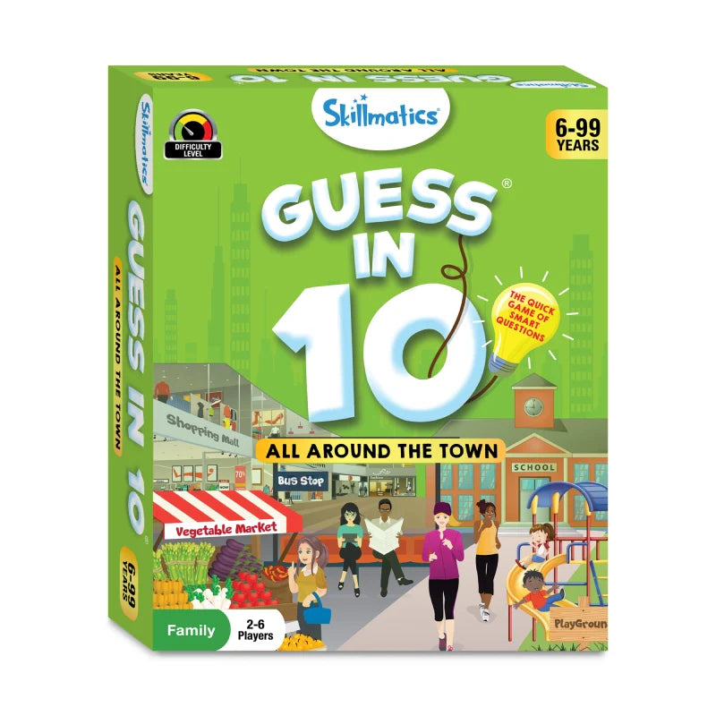 Guess in 10: All Around The Town | Trivia card game (ages 6+)