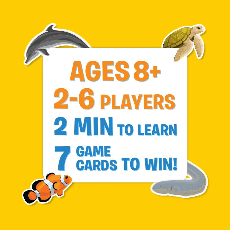 Guess in 10: Underwater Animals | Trivia card game (ages 8+)