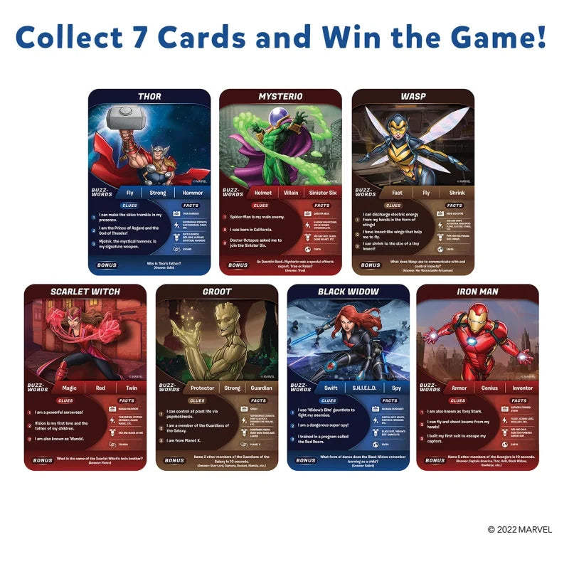 Buy Marvel Inspired Guess in 10 Trivia Card Game for 8 Year Old Kids Skillmatics UK