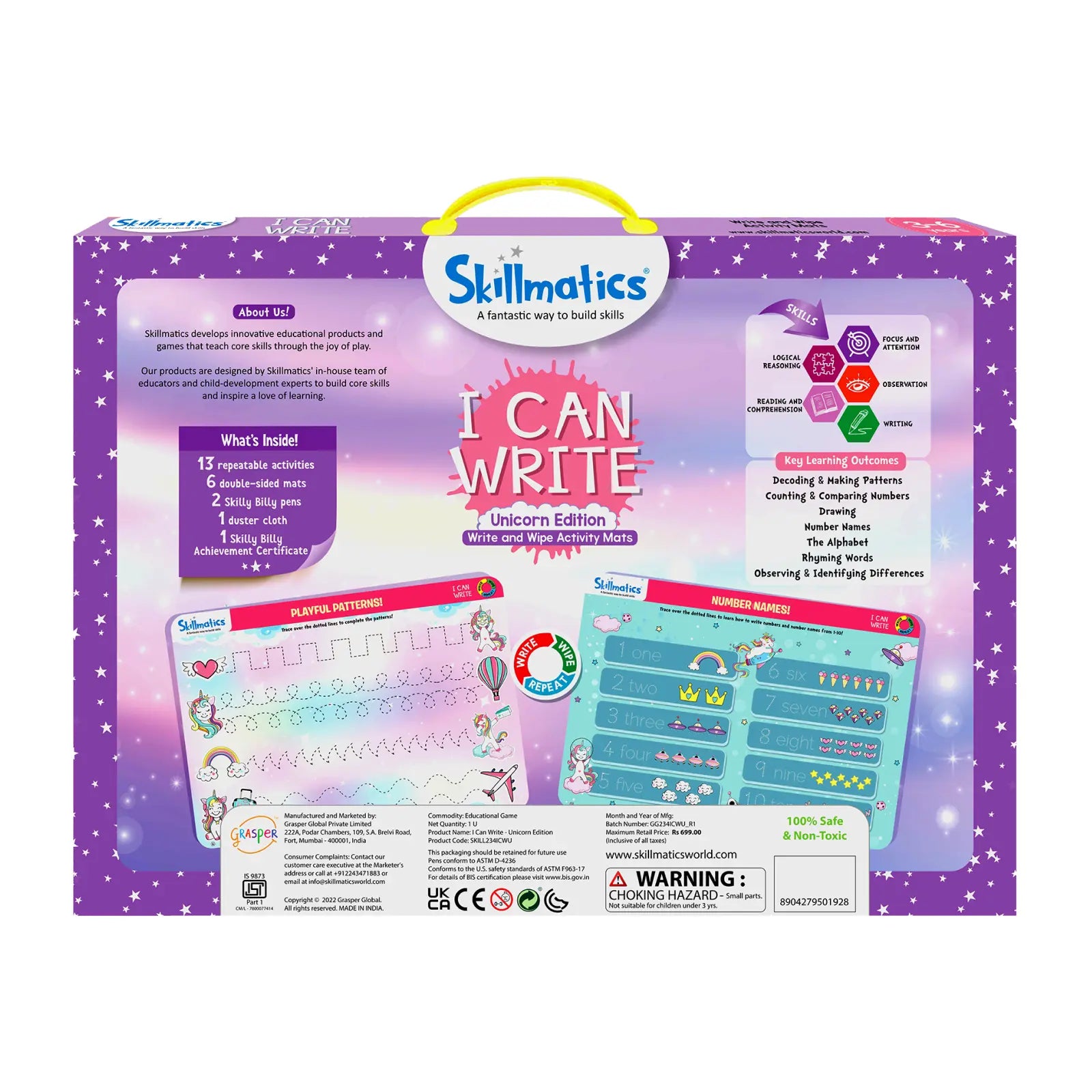 I Can Write Unicorn Edition | Reusable Activity Mats (ages 3-6)