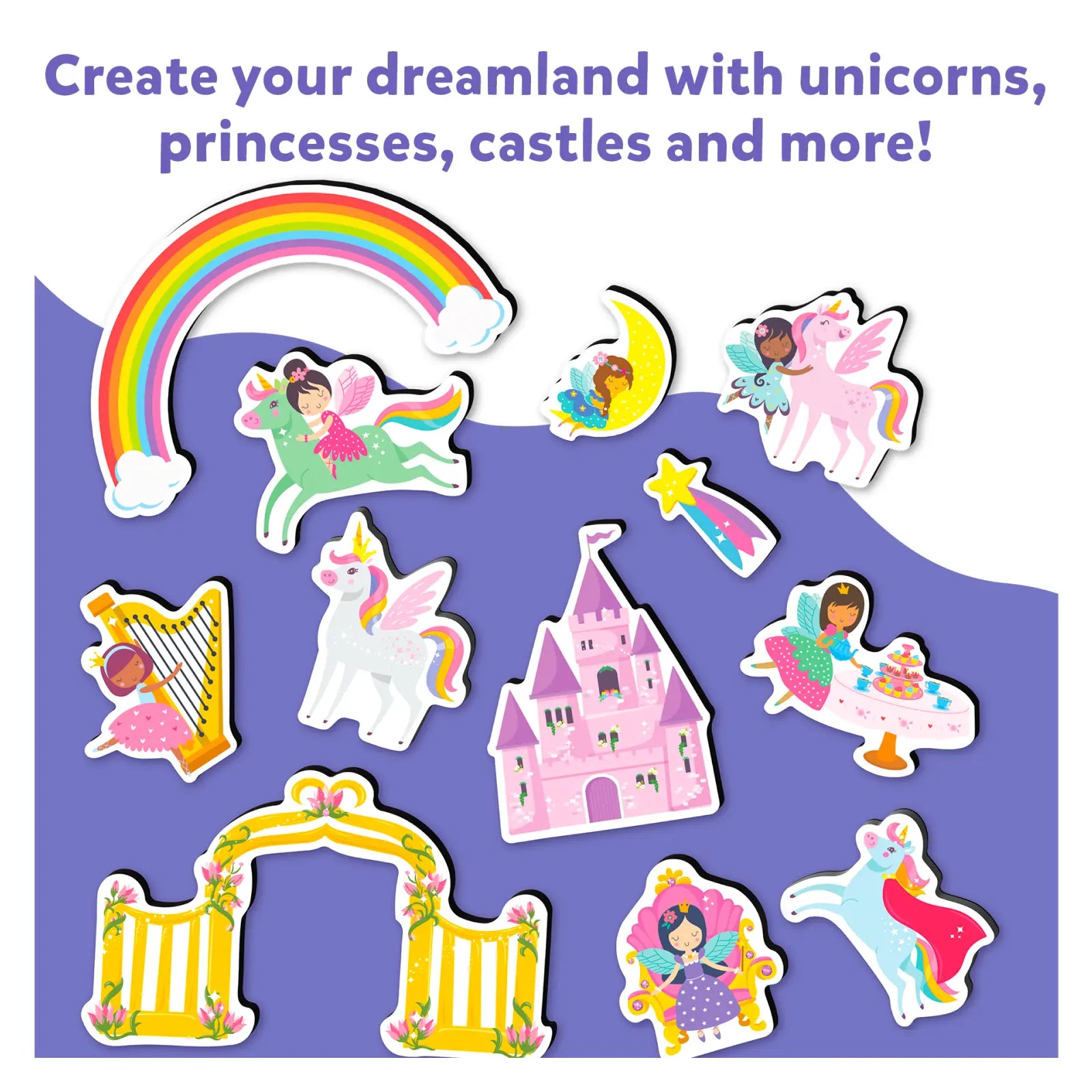 Magnetopia - Princess & Unicorn Land! | Interactive Pretend Play Set (ages 3-7)