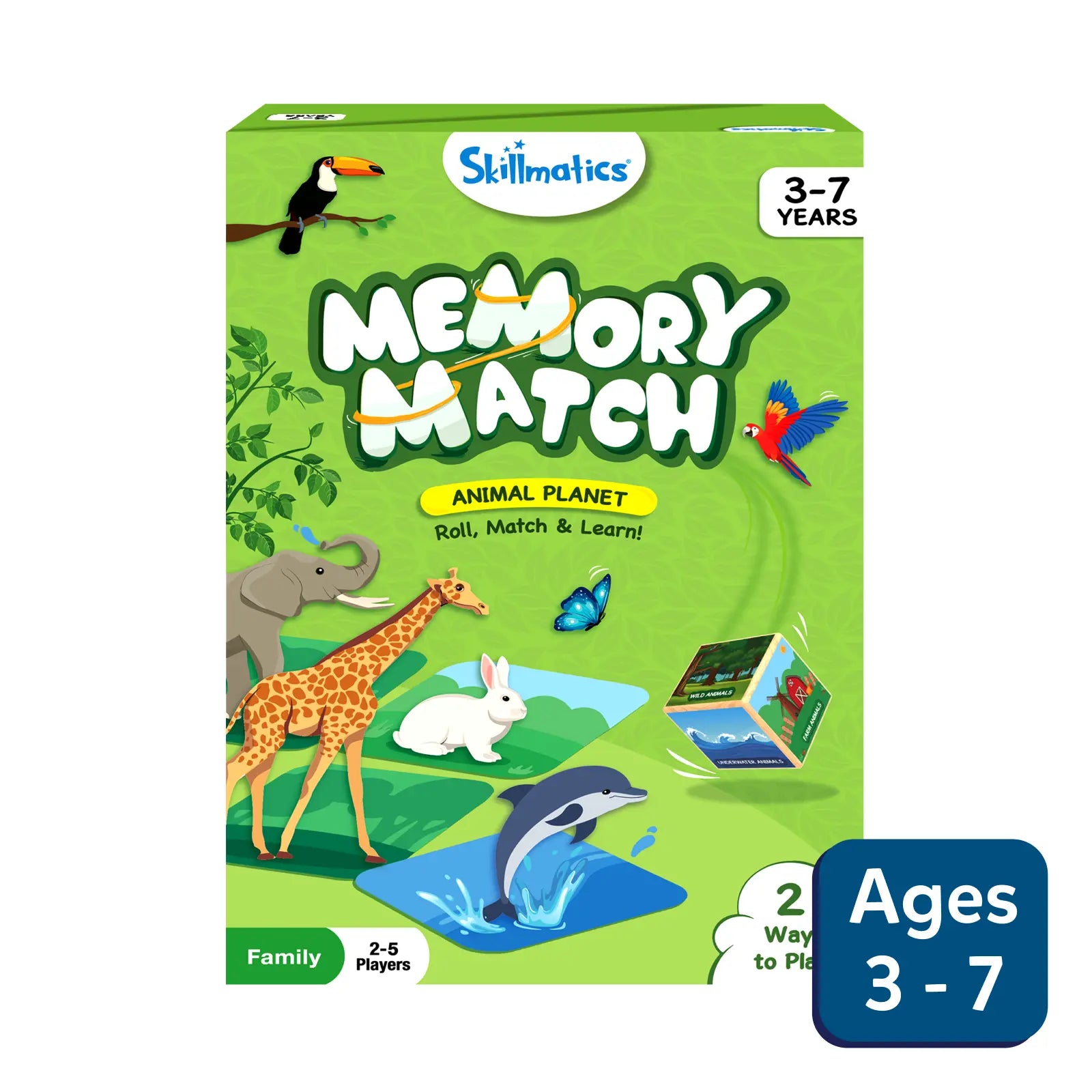 Memory Match Board Game: Animal Planet (ages 3-7)