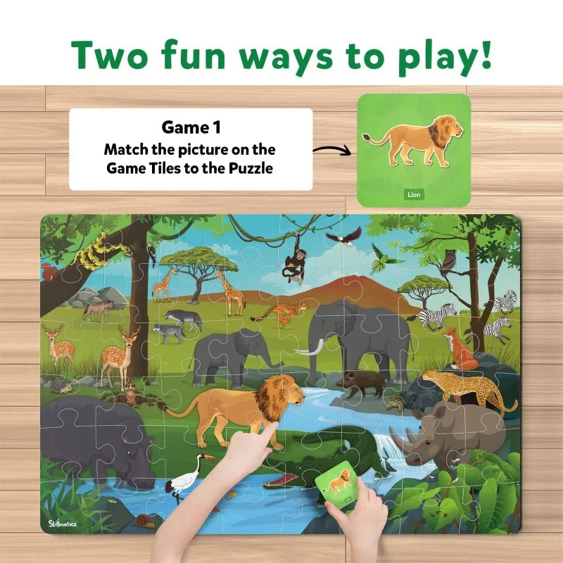 Piece & Play: Amazing Animals | Floor Puzzle & Game (ages 3-7)