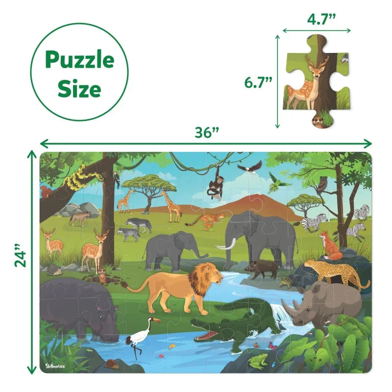 Piece & Play: Amazing Animals | Floor Puzzle & Game (ages 3-7)