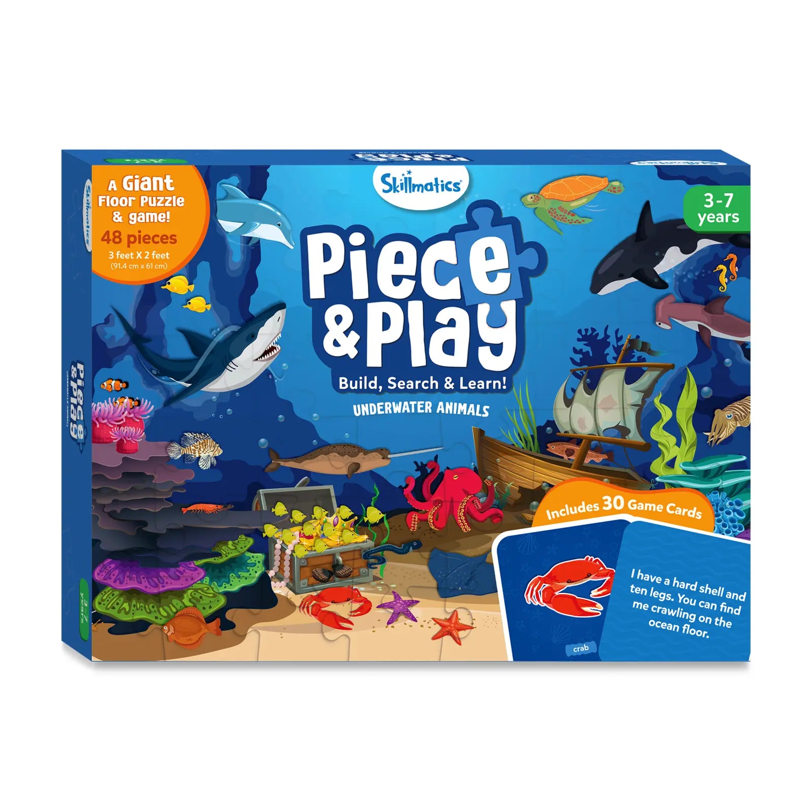 Piece & Play: Underwater Animals | Floor Puzzle & Game (ages 3-7)