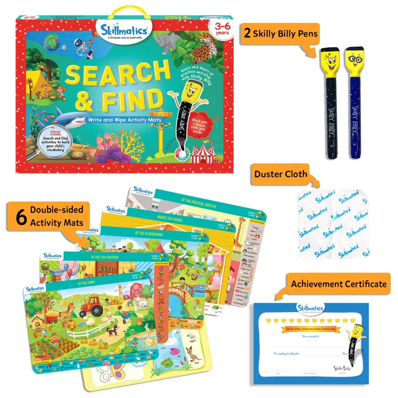 Search & Find | Reusable Activity Mats (ages 3-6)