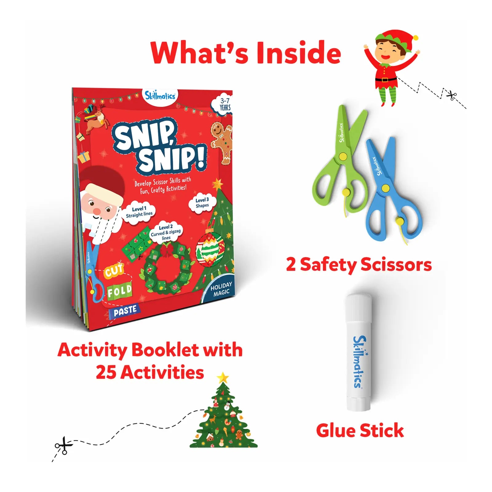 Snip Snip: Holiday Magic | Art & Craft Activity Kit (ages 3-7)