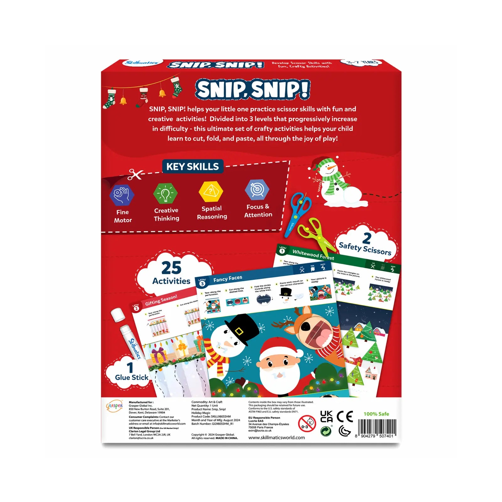 Snip Snip: Holiday Magic | Art & Craft Activity Kit (ages 3-7)