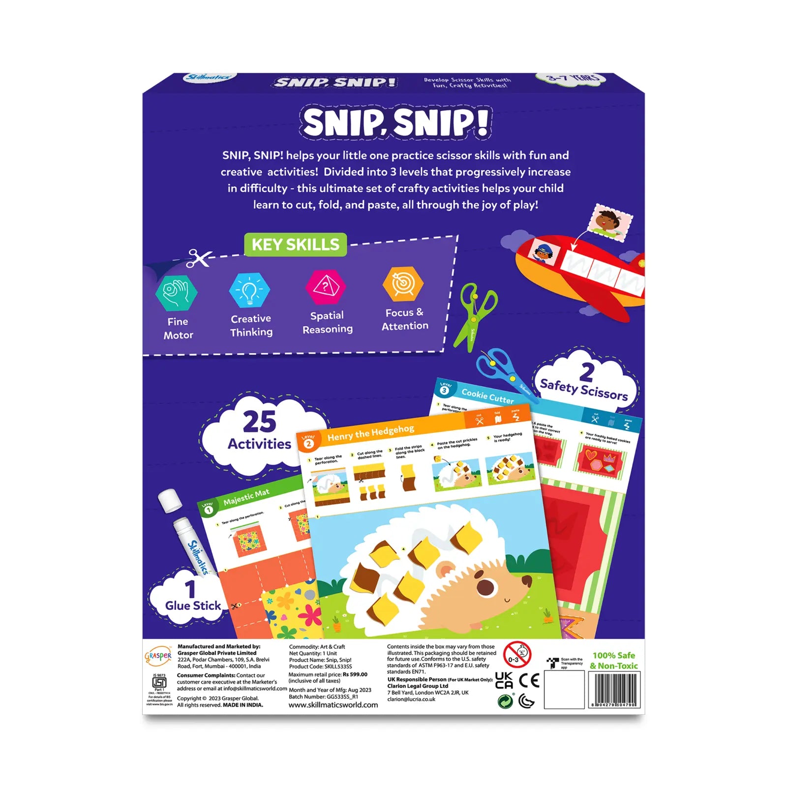 Snip Snip | Art & Craft Activity Kit (ages 3-7)