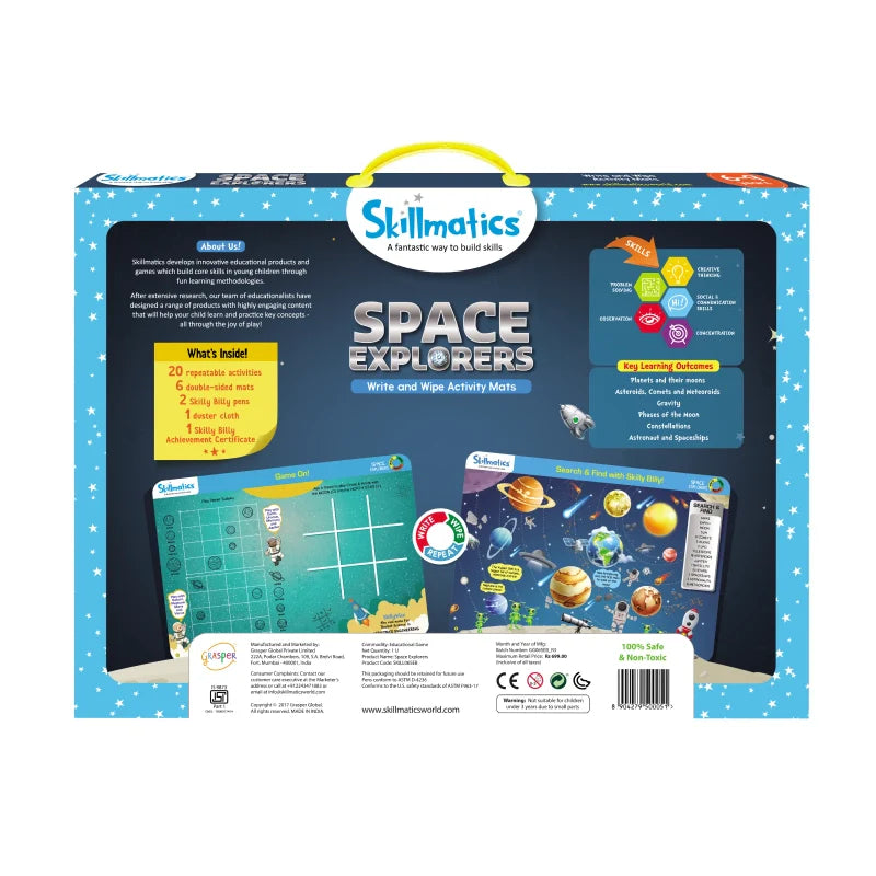 Space Explorers | Reusable Activity Mats (ages 6-9)