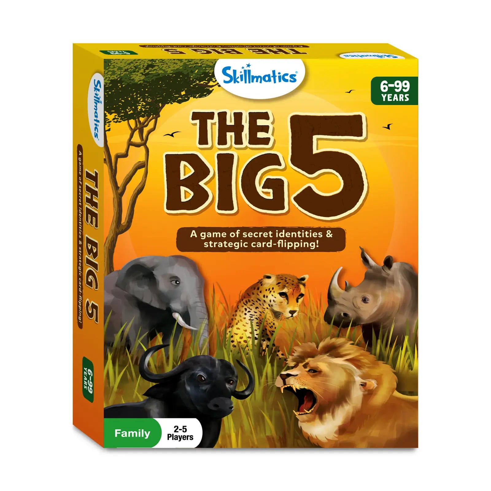 The Big 5 | Animal Themed Game of Secret Identities & Strategic Card-Flipping (ages 6+)