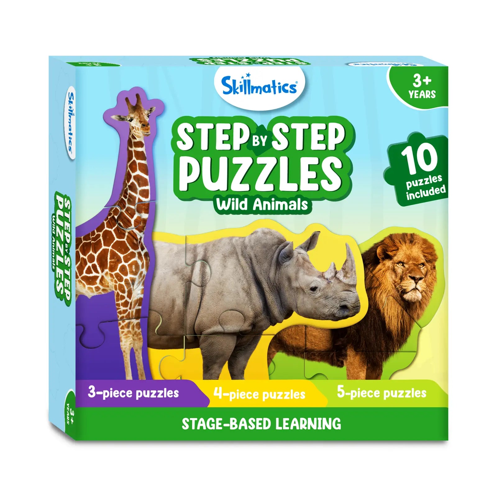 Step By Step Puzzle: Wild Animals (ages 3+)